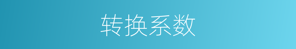 转换系数的同义词