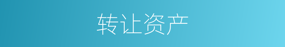 转让资产的同义词