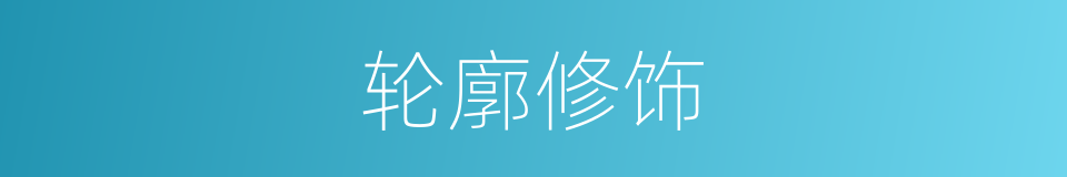 轮廓修饰的同义词