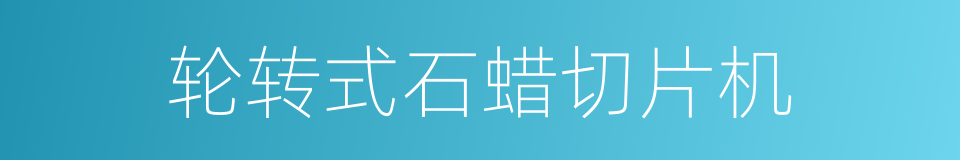 轮转式石蜡切片机的同义词
