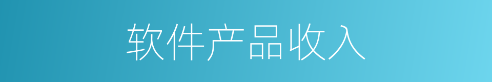 软件产品收入的同义词