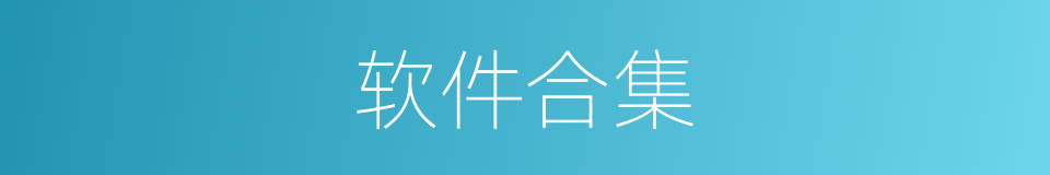 软件合集的同义词