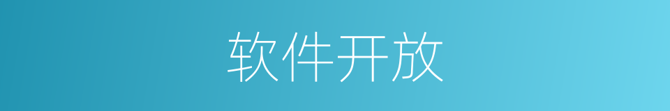 软件开放的同义词
