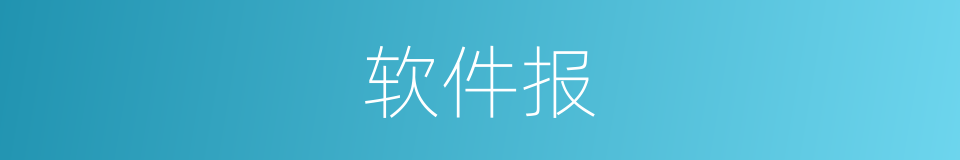 软件报的同义词