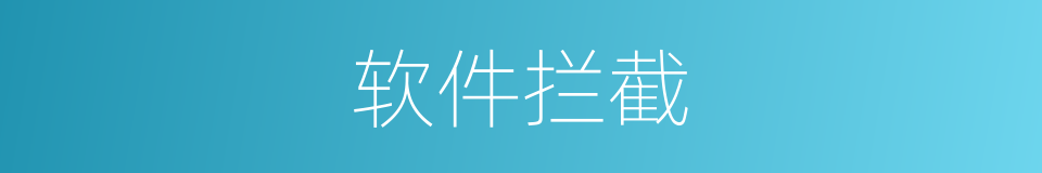 软件拦截的同义词