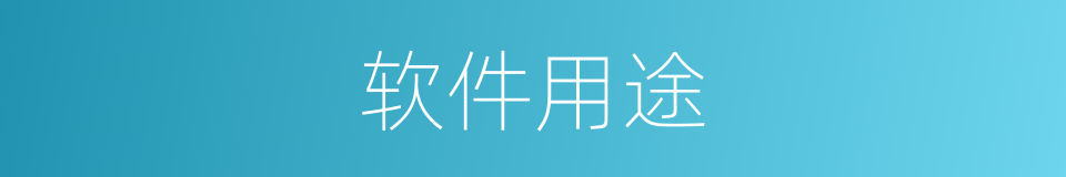 软件用途的同义词