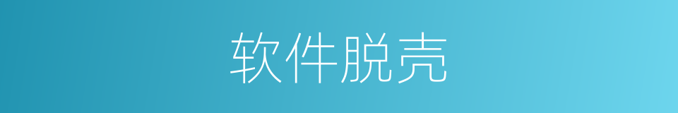 软件脱壳的同义词