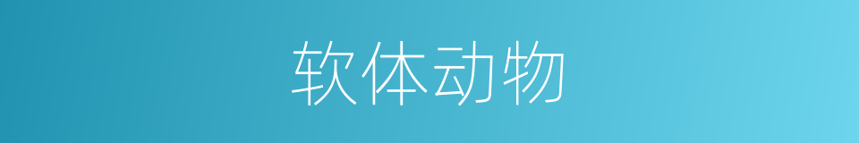 软体动物的意思