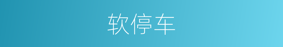 软停车的同义词