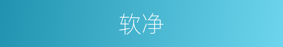 软净的同义词