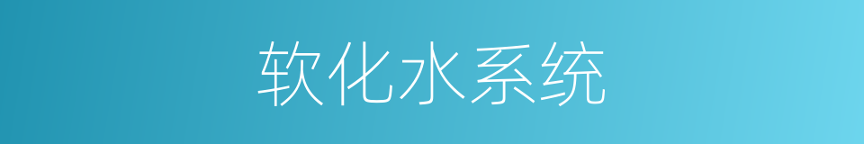 软化水系统的同义词