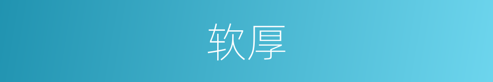 软厚的同义词