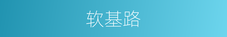 软基路的同义词