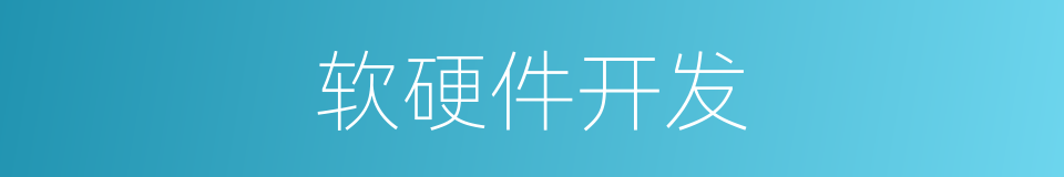 软硬件开发的同义词