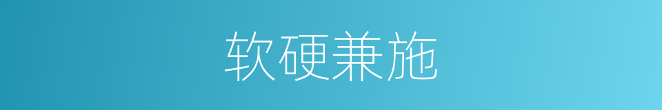 软硬兼施的意思