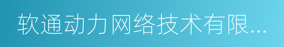 软通动力网络技术有限公司的同义词