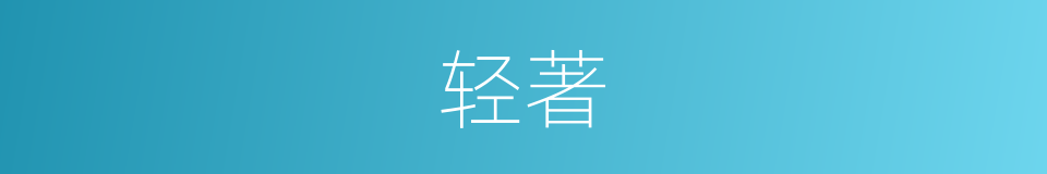 轻著的同義詞