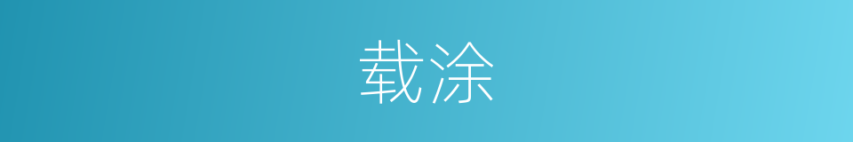 载涂的意思