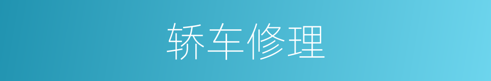 轿车修理的同义词