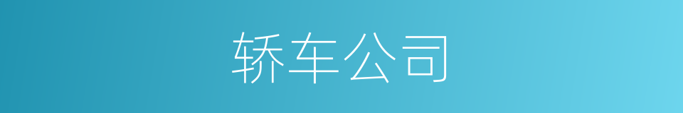 轿车公司的同义词
