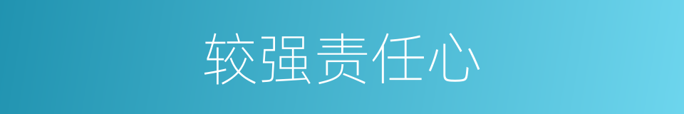 较强责任心的同义词