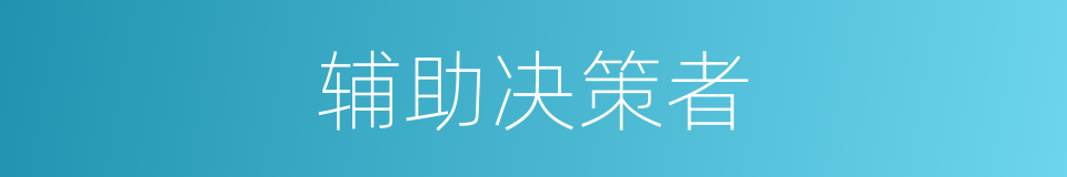 辅助决策者的同义词