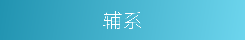 辅系的同义词