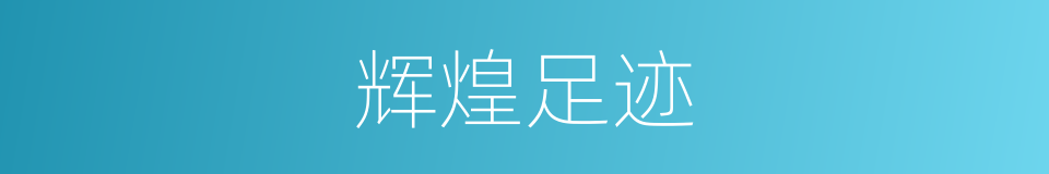 辉煌足迹的同义词