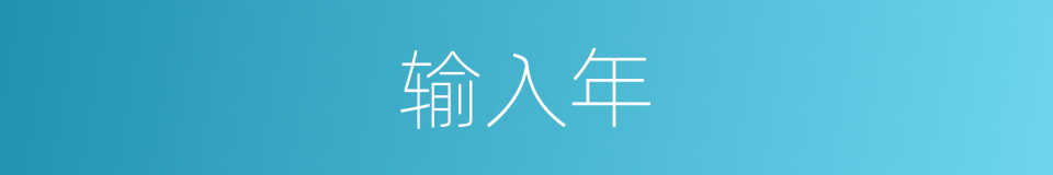 输入年的同义词