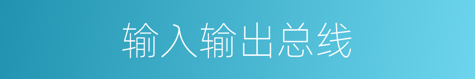 输入输出总线的同义词