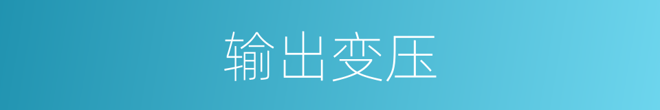 输出变压的同义词