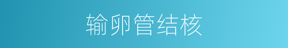 输卵管结核的同义词