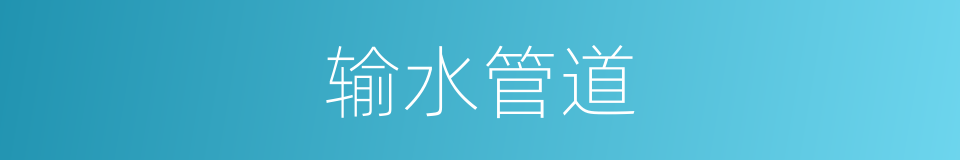 输水管道的同义词