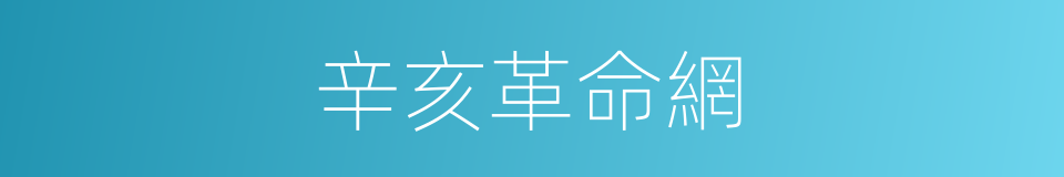 辛亥革命網的同義詞