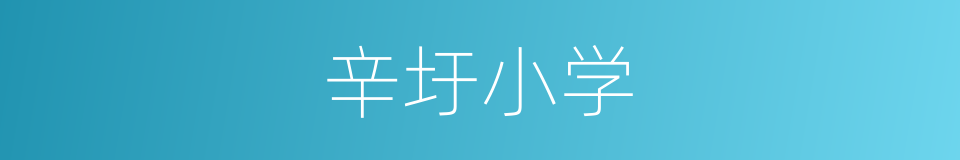辛圩小学的同义词