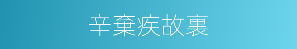 辛棄疾故裏的同義詞