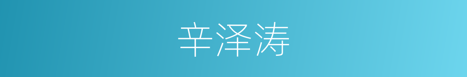 辛泽涛的同义词