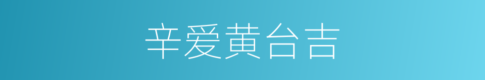 辛爱黄台吉的同义词