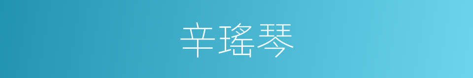辛瑤琴的同義詞