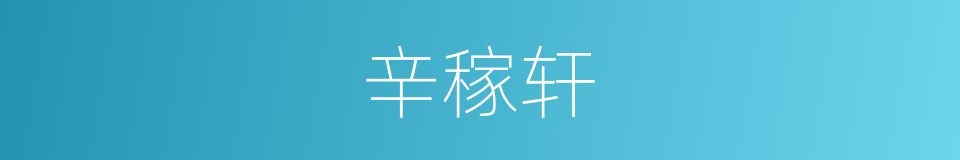 辛稼轩的同义词