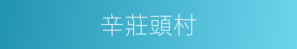 辛莊頭村的同義詞