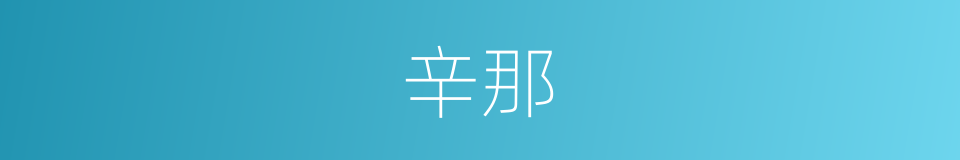 辛那的同义词