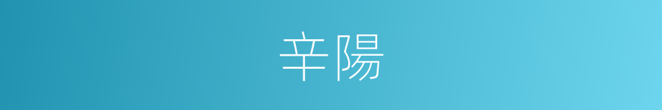 辛陽的意思