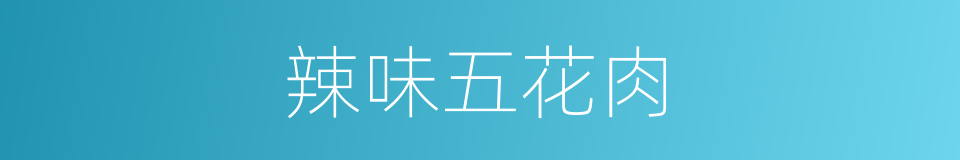 辣味五花肉的同义词