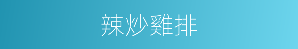 辣炒雞排的同義詞