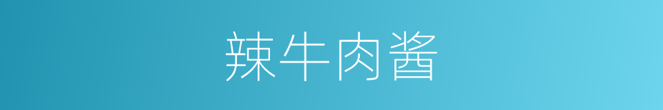 辣牛肉酱的同义词