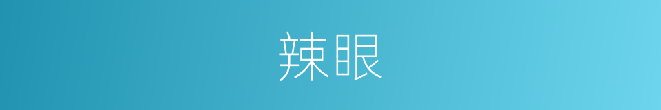 辣眼的意思