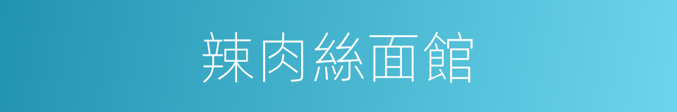 辣肉絲面館的同義詞