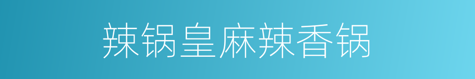 辣锅皇麻辣香锅的同义词