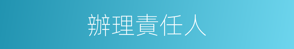 辦理責任人的同義詞